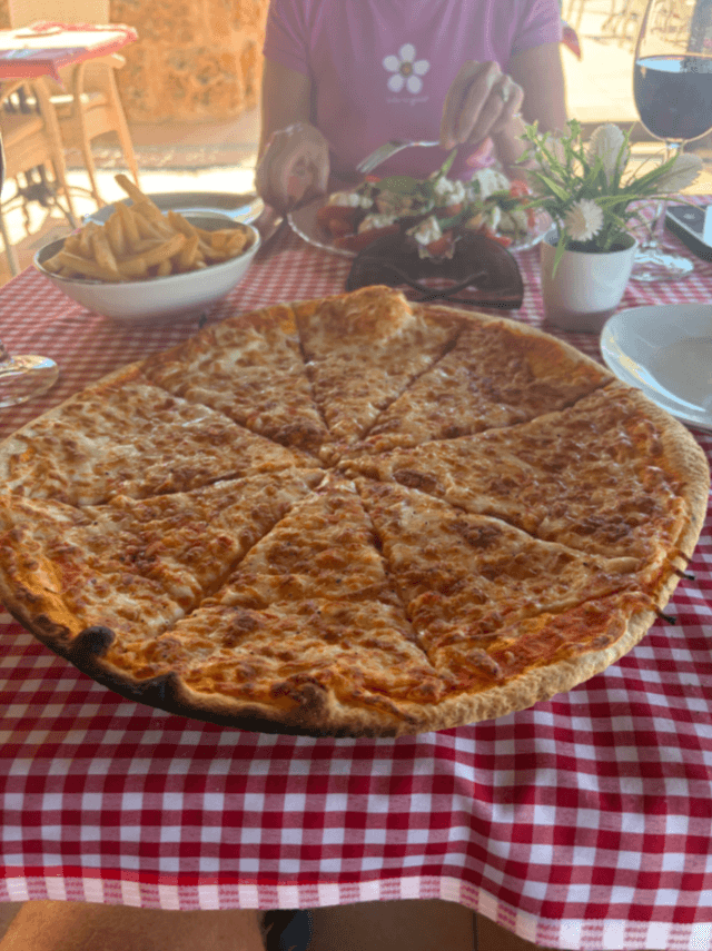 Pizza was too large